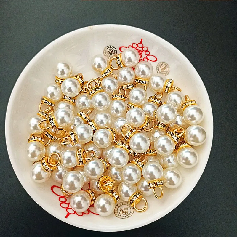 Resin Art For Wedding Gift - 30 pièces ronde perle diamant pendentif