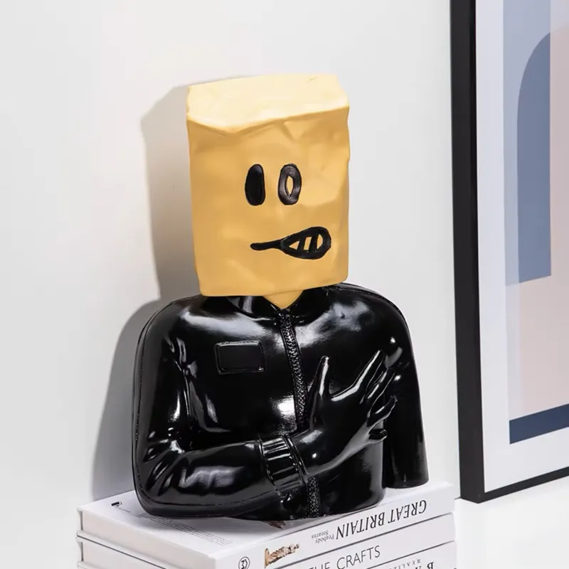 Resin Artist - Sculpture de visage abstraite moderne et