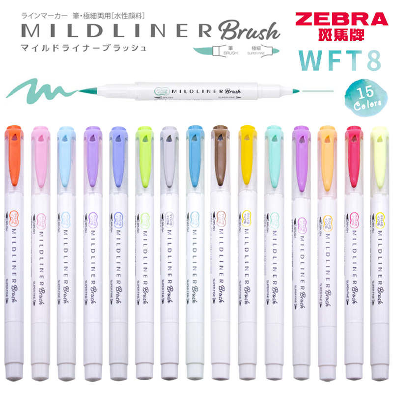 Zebra Pen Mildliner - Zèbre japonais WFT8-Stylo marqueur à double