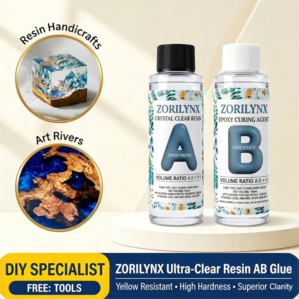 Resin Art Pouring - Kit de Résine Époxy Transparente 200ml
