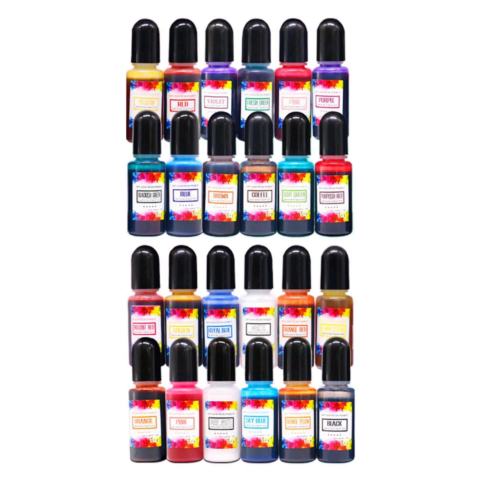 24 pièces d'encres à l'alcool, - Resin Pigment Alcohol Ink avis et prix