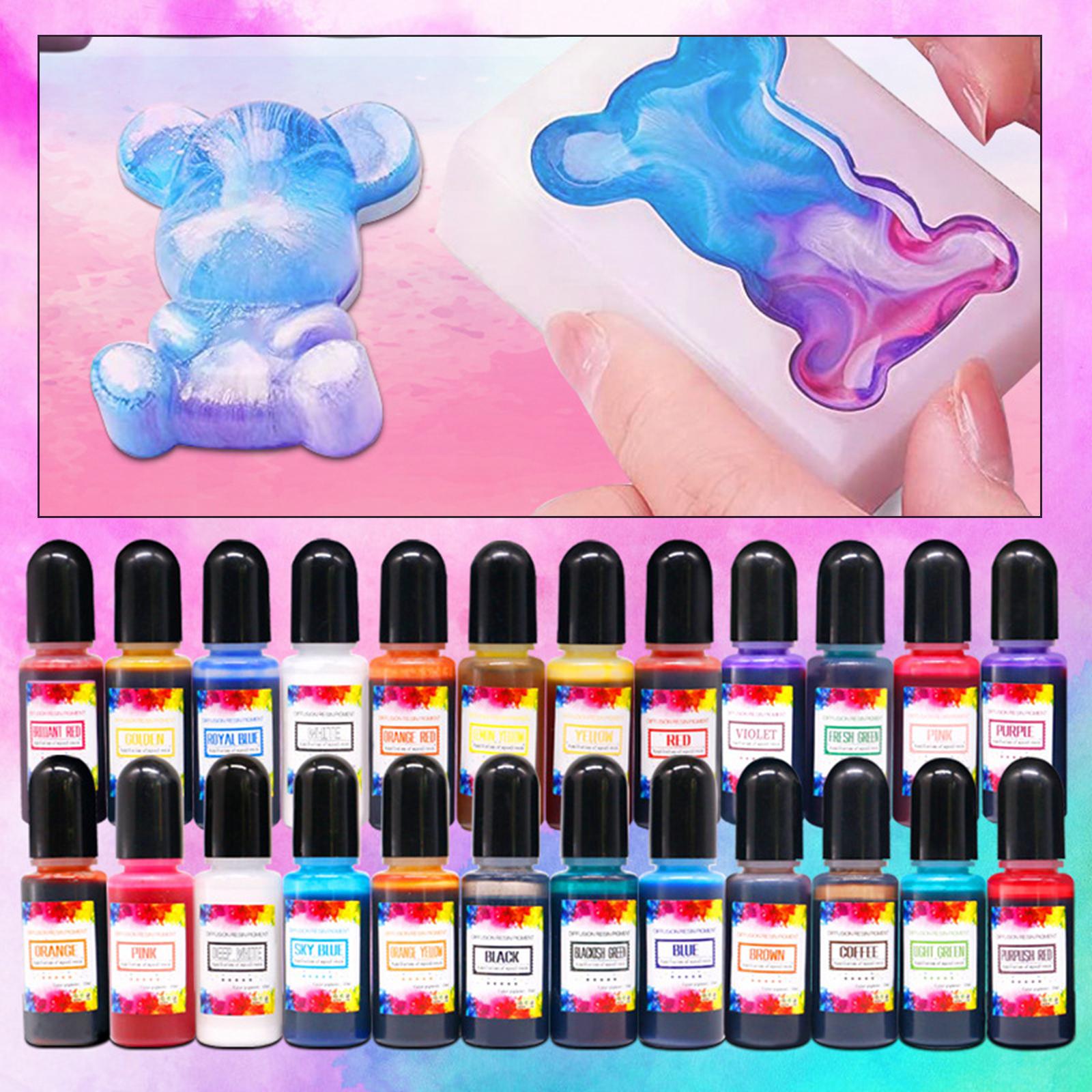 24 pièces d'encres à l'alcool, - Resin Pigment Alcohol Ink avis et prix
