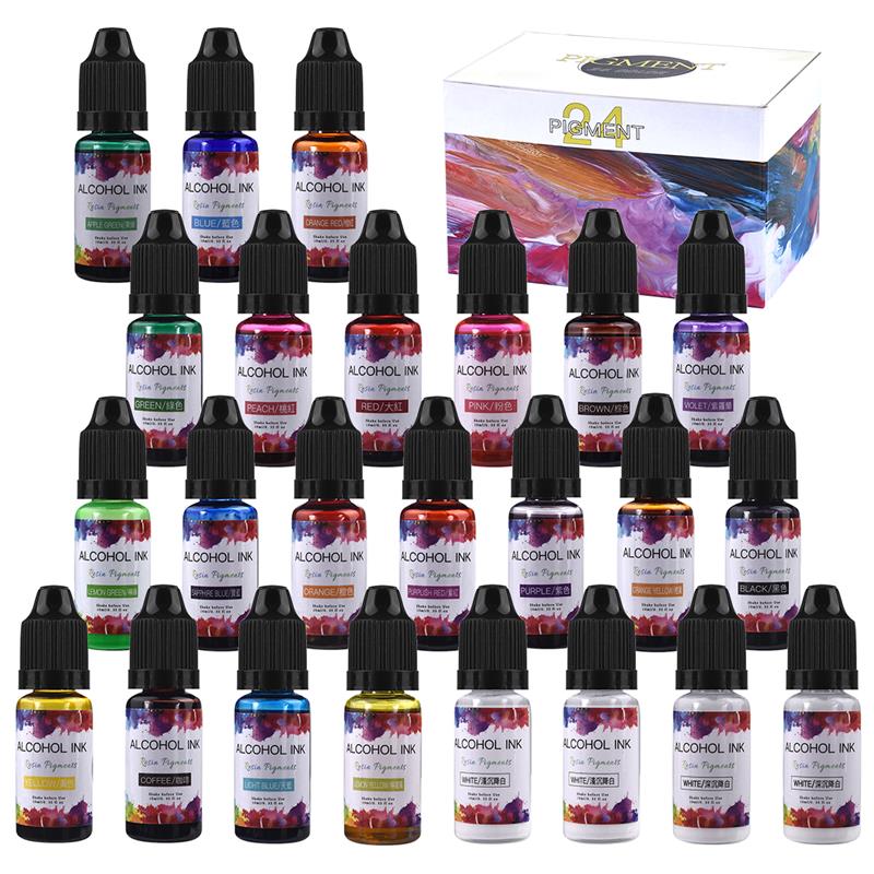 Ensemble de 24 couleurs de Pig - Resin Pigment Alcohol Ink avis et prix