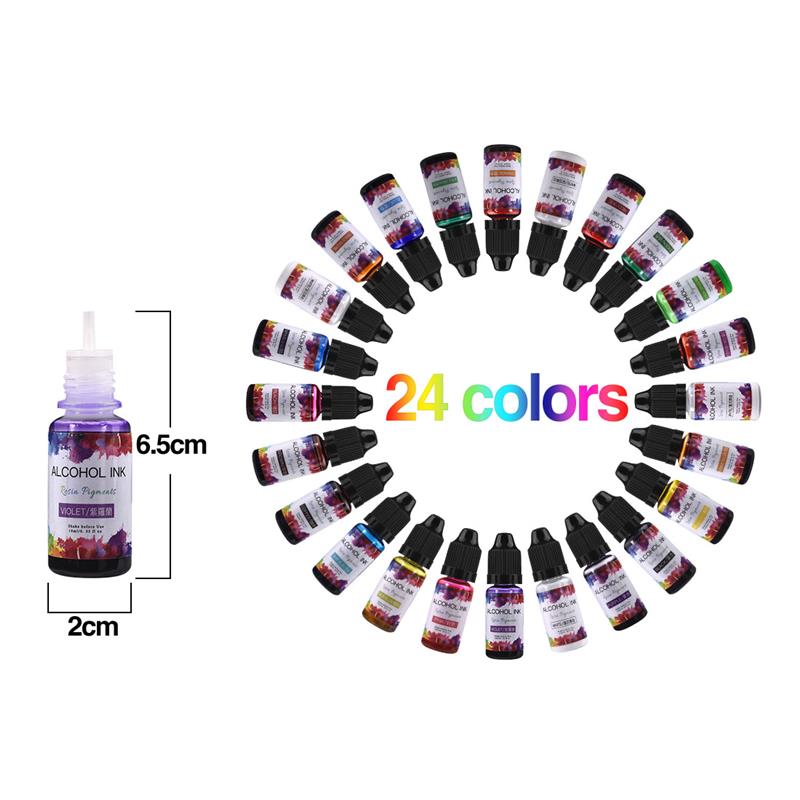 Ensemble de 24 couleurs de Pig - Resin Pigment Alcohol Ink avis et prix