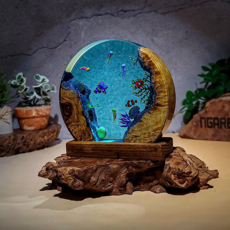 Lampe de table en résine sur l - Resin Art Table avis et prix