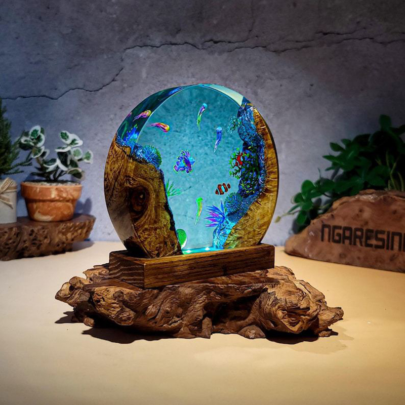 Lampe de table en résine sur l - Resin Art Table avis et prix