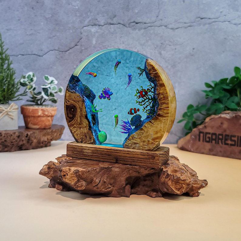 Lampe de table en résine sur l - Resin Art Table avis et prix