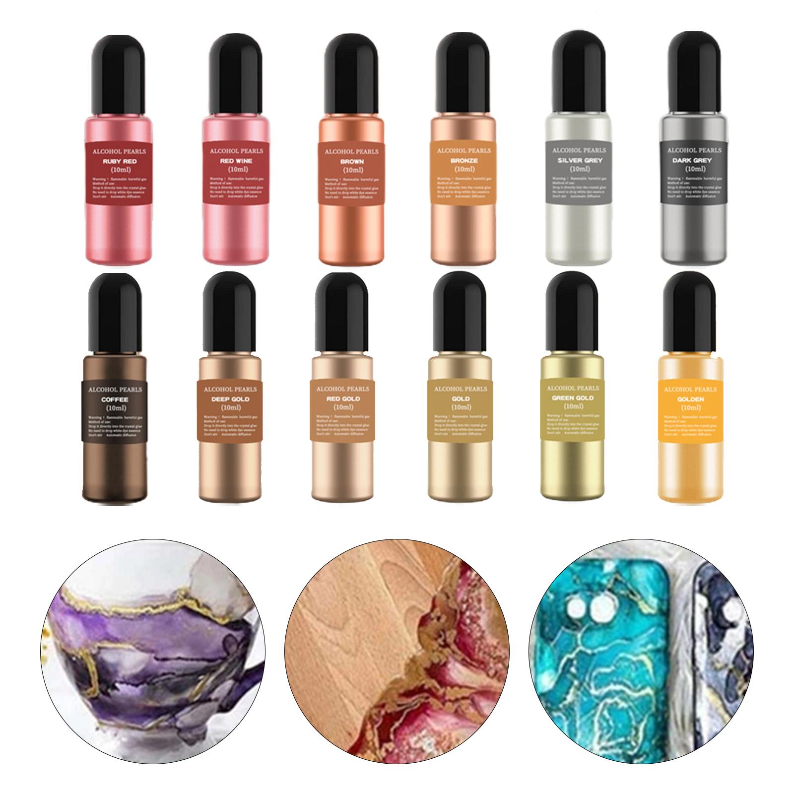 12 flacons d'encres alcoolique - Resin Pigment Alcohol Ink avis et prix