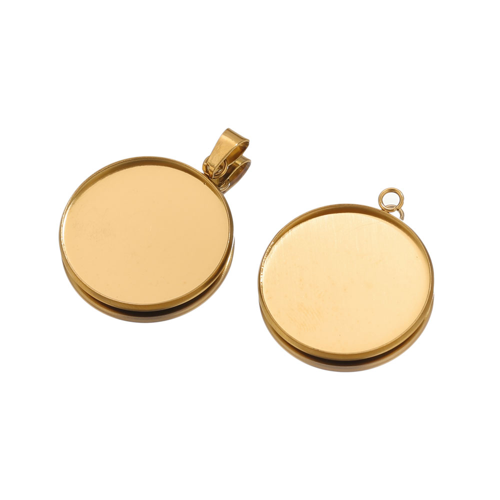 Pendentifs dorés en acier inox - Resin Art Notes avis et prix