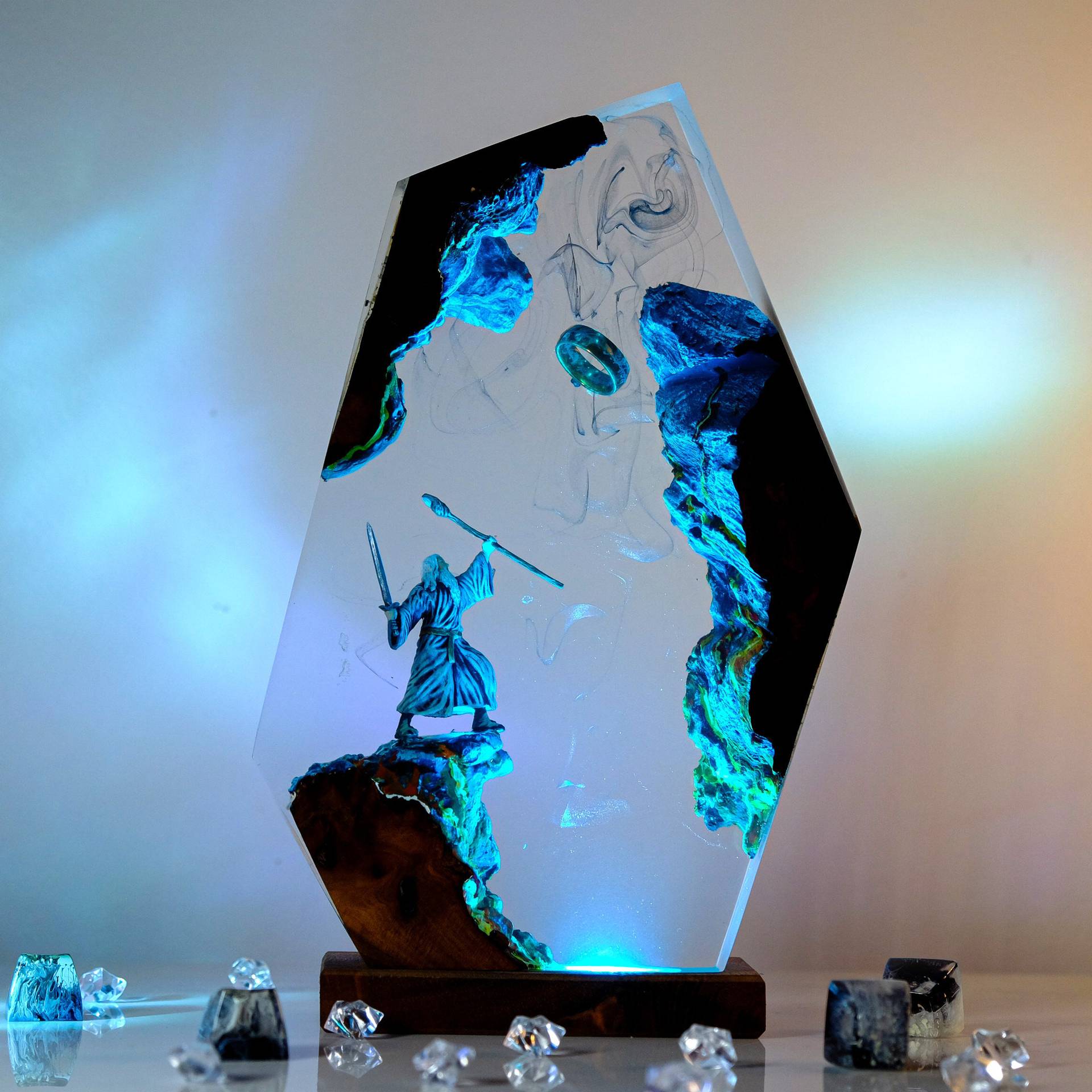 Lampe de table en résine Scène - Resin Artist avis et prix