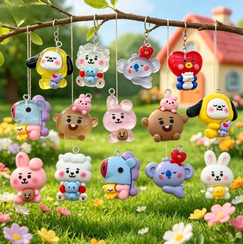 Breloques en résine BT21, 7 pi - Resin Art Notes avis et prix