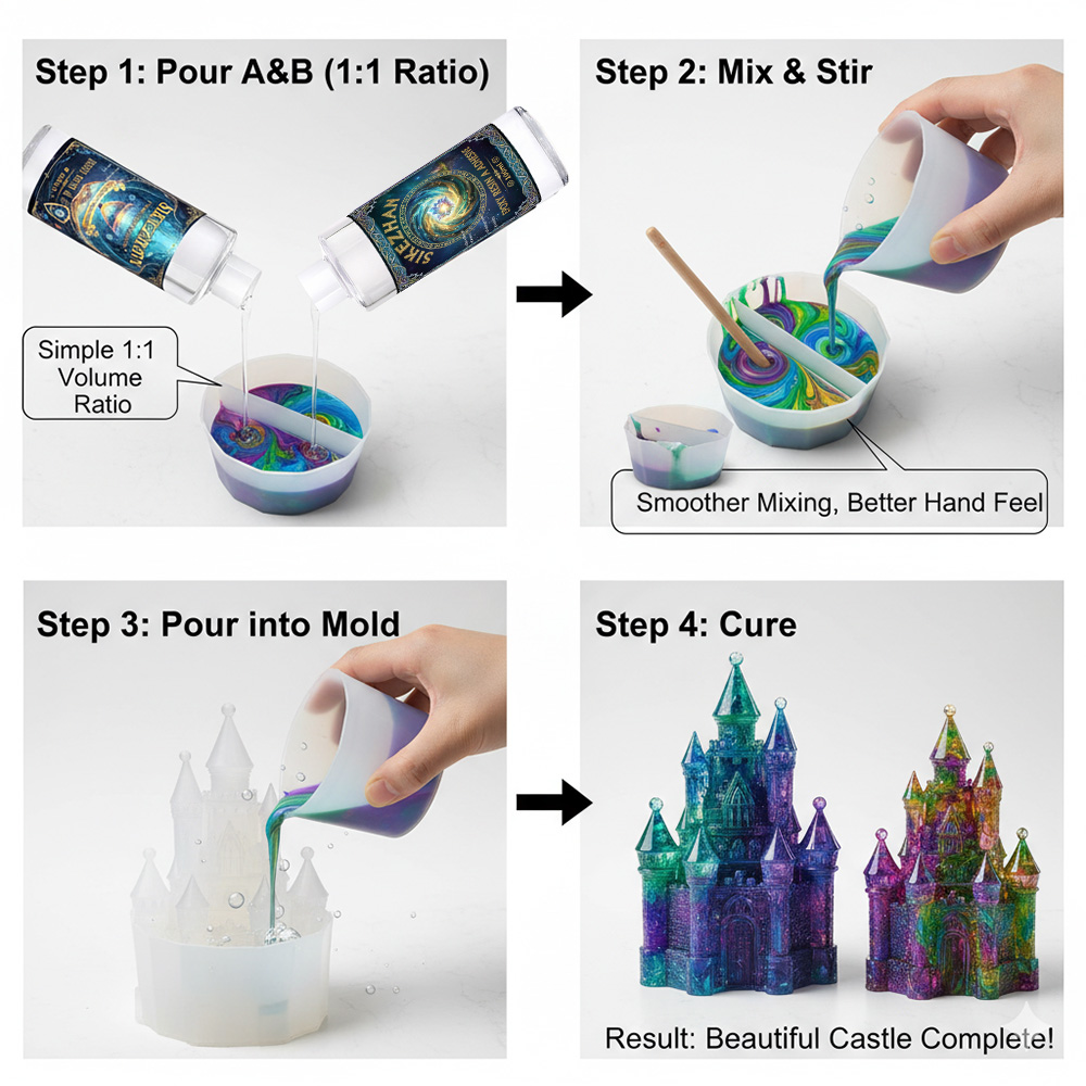 Kit de résine époxy avec 4 cou - Resin Art Pouring avis et prix