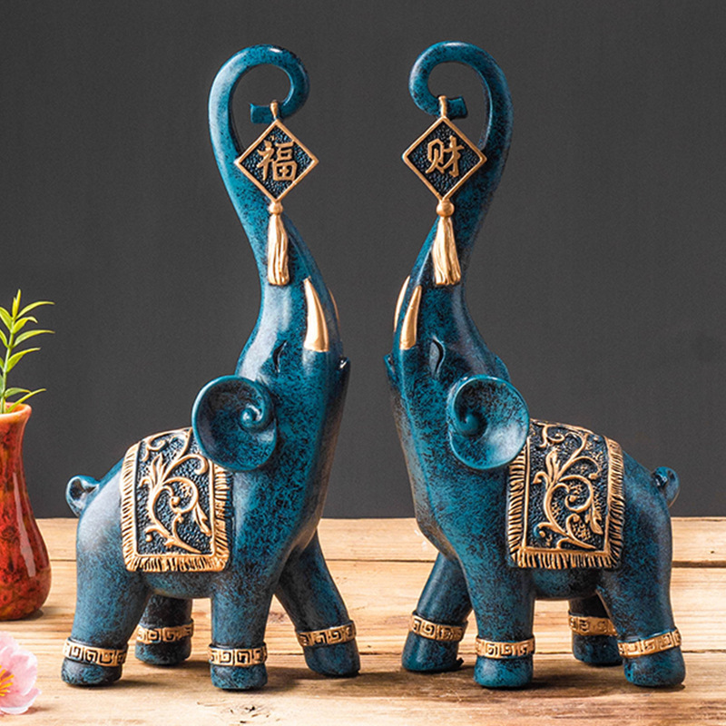 Une paire de figurines éléphan - Resin Art For Wedding Gift avis et prix