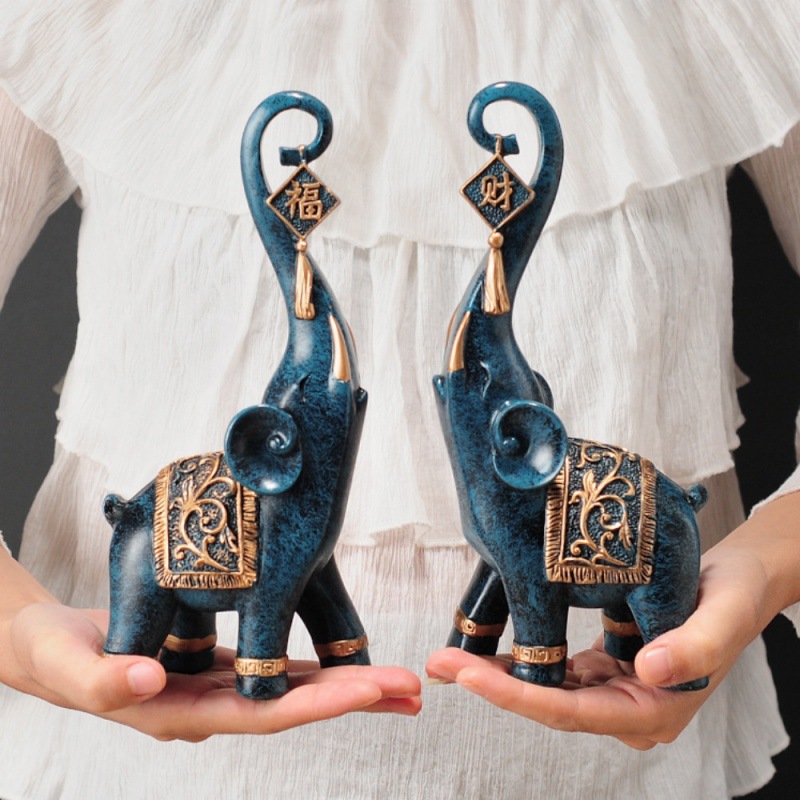 Une paire de figurines éléphan - Resin Art For Wedding Gift avis et prix