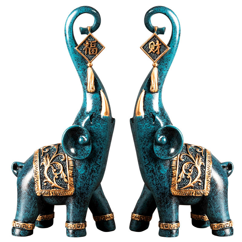 Une paire de figurines éléphan - Resin Art For Wedding Gift avis et prix