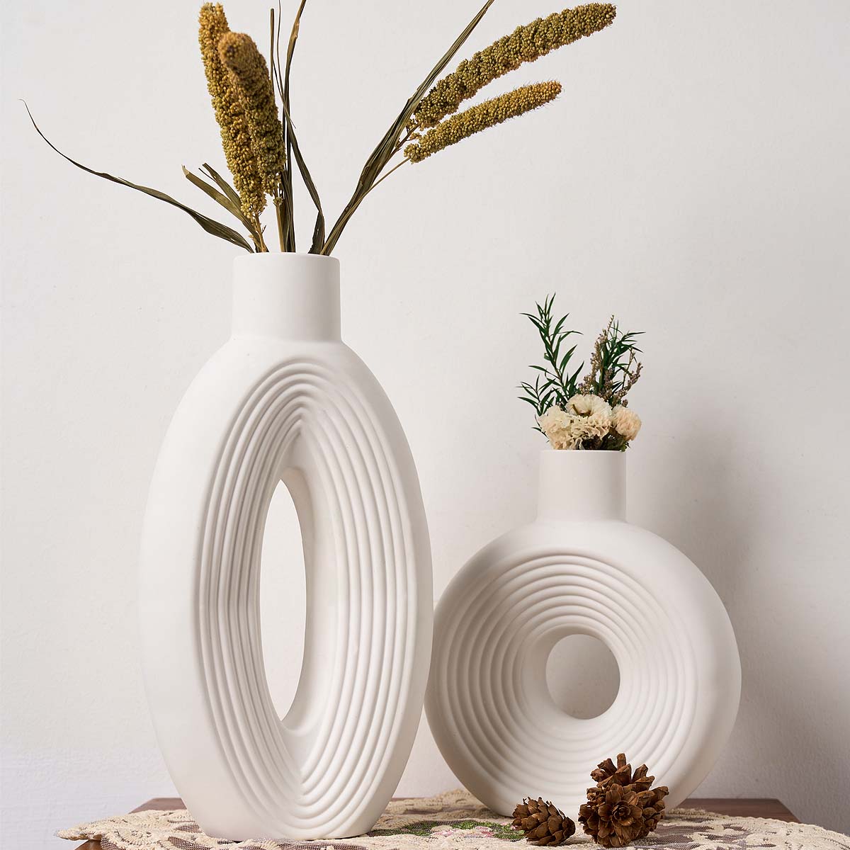 Vase à rayures nordiques en Si - Resin Art Table avis et prix