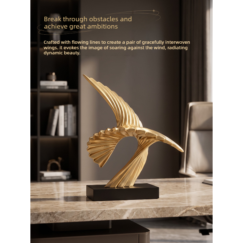 Sculpture d'aigle doré abstrai - Resin Art Business avis et prix