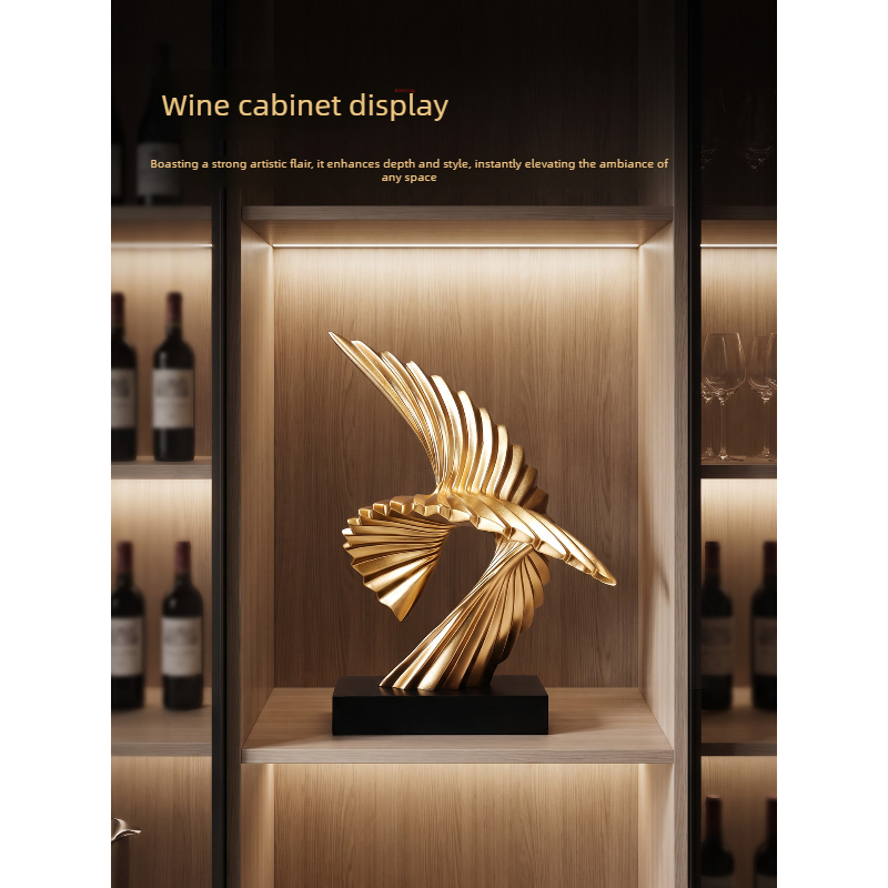 Sculpture d'aigle doré abstrai - Resin Art Business avis et prix