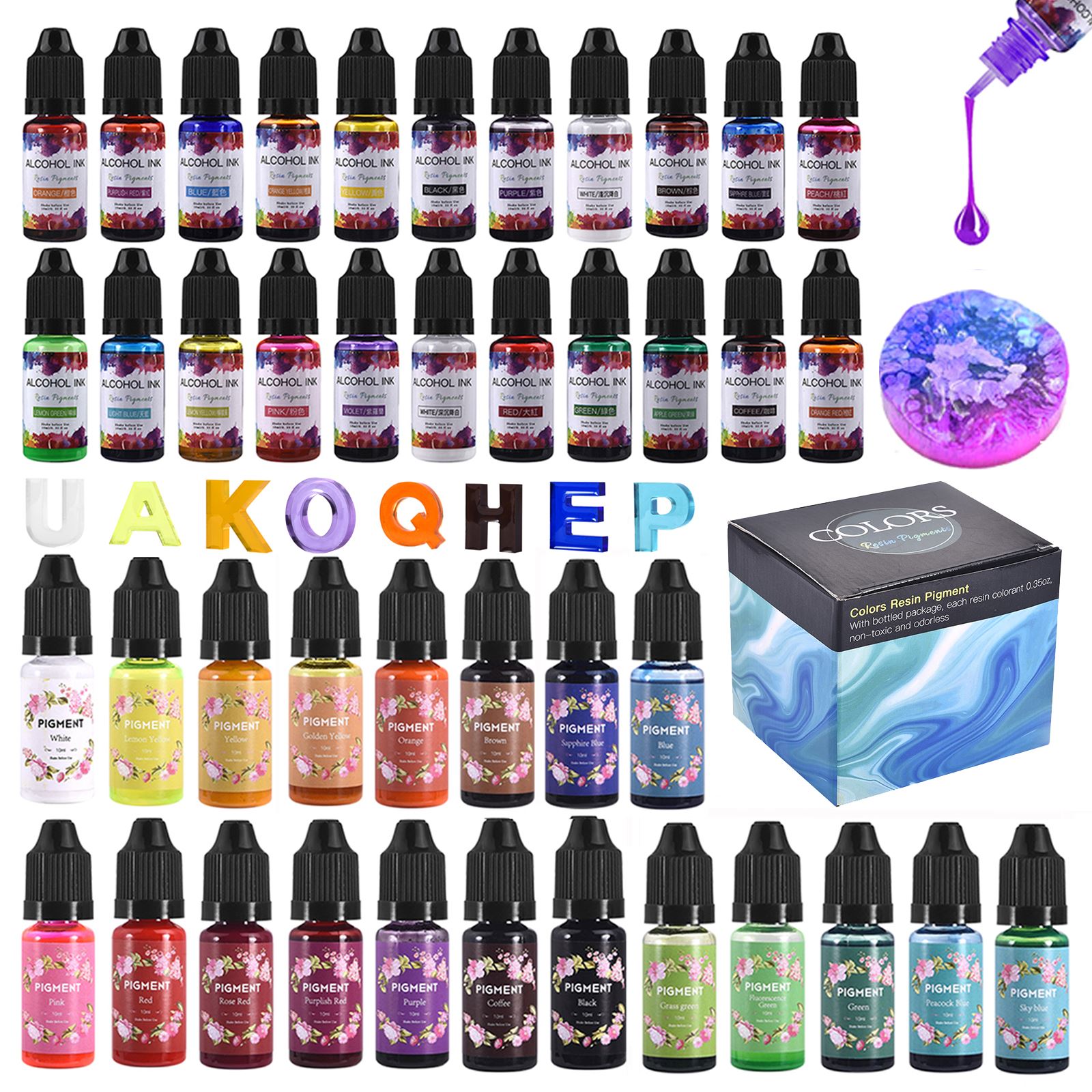 Kit de pigments en résine, 1 e - Resin Pigment Alcohol Ink avis et prix